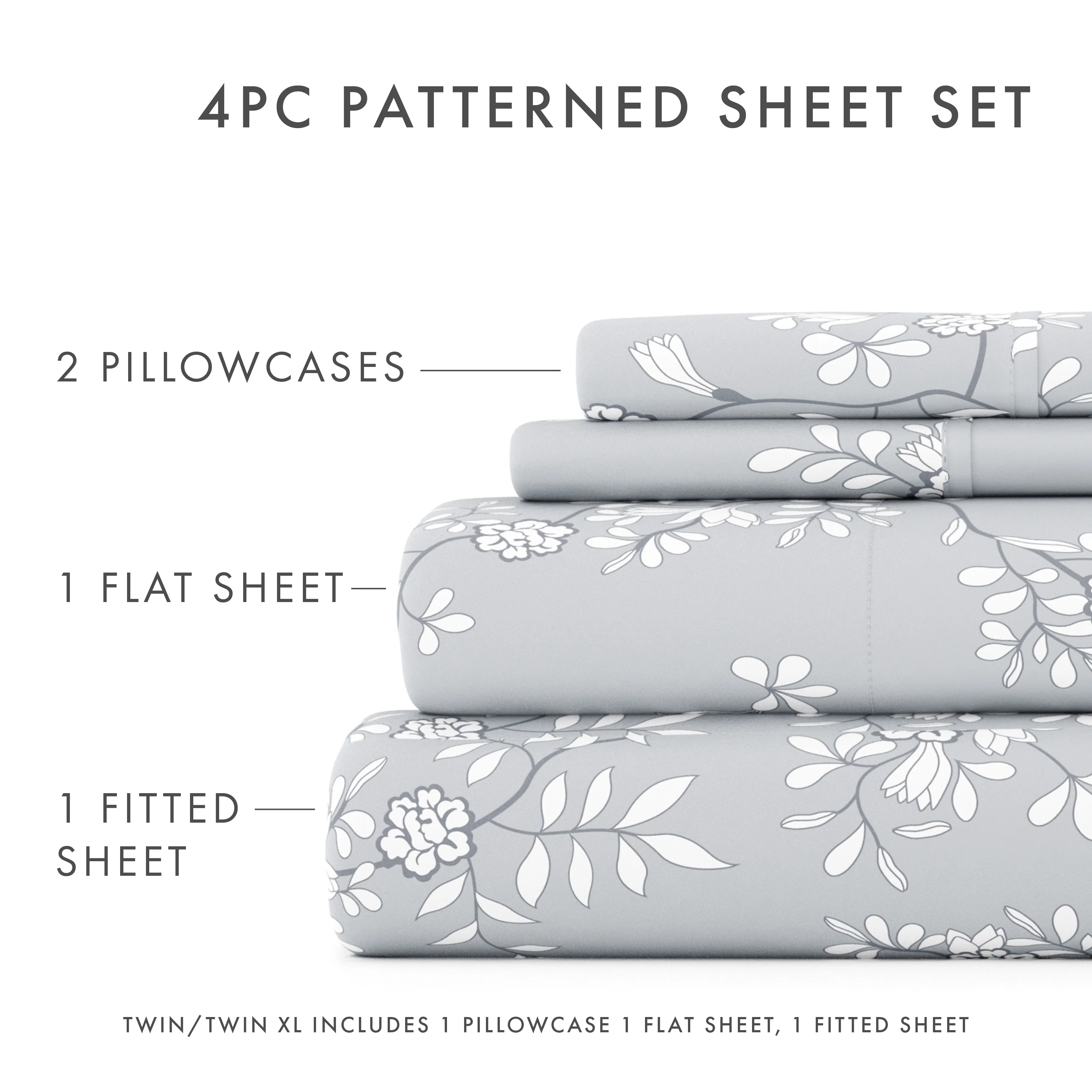 Trellis Vine Pattern 4-Piece Sheet Set - Image 5