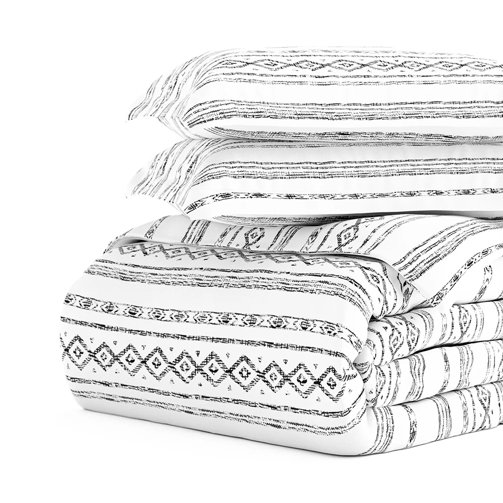 Geo Threads Pattern 3-Piece Duvet Cover Set - Image 5