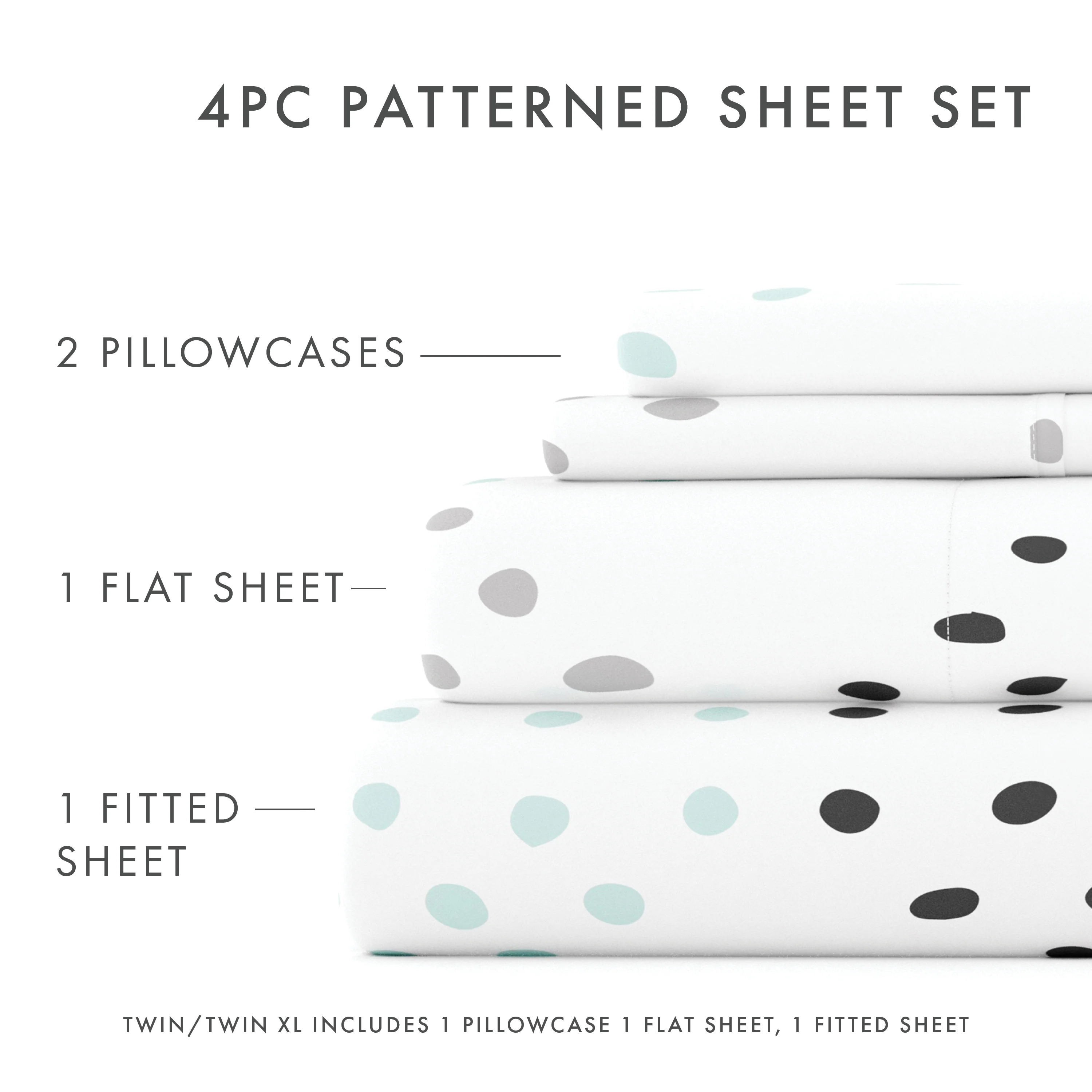 Trio Pattern 4-Piece Sheet Set - Image 5