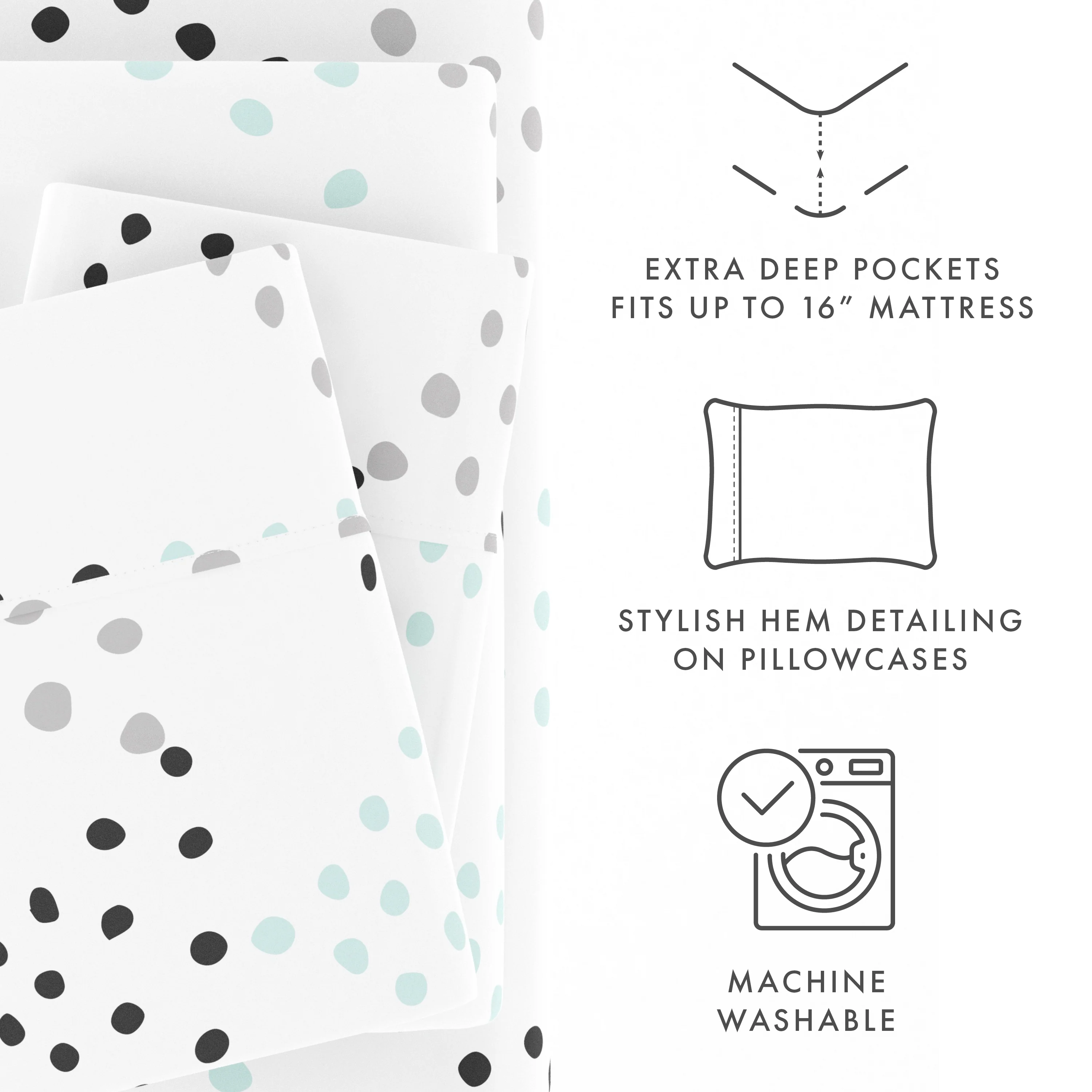 Trio Pattern 4-Piece Sheet Set - Image 7