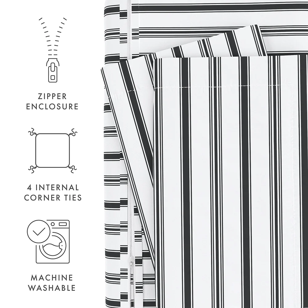 Vertical Dreams Pattern 3-Piece Duvet Cover Set - Image 9