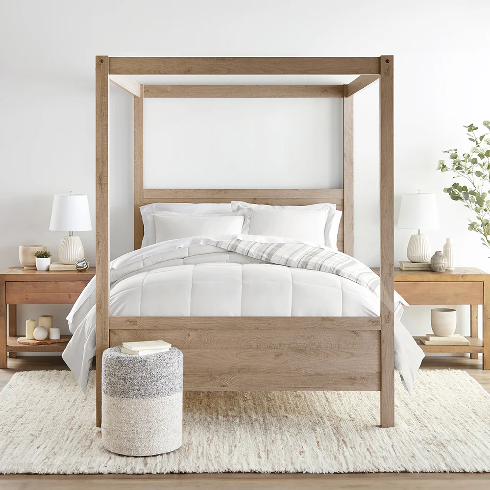 Vertical Stripe Reversible Down-Alternative Comforter Set - Image 6