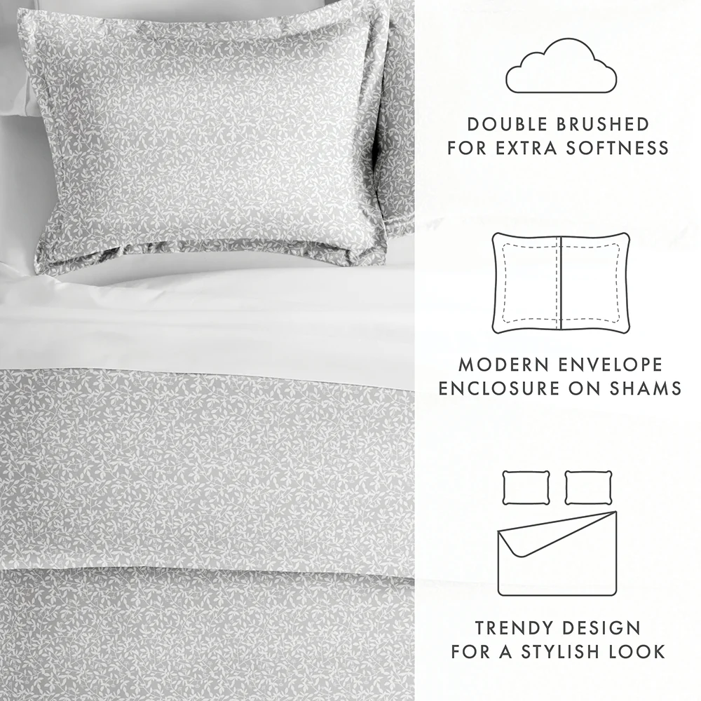Trellis Vine Pattern 3-Piece Duvet Cover Set - Image 8