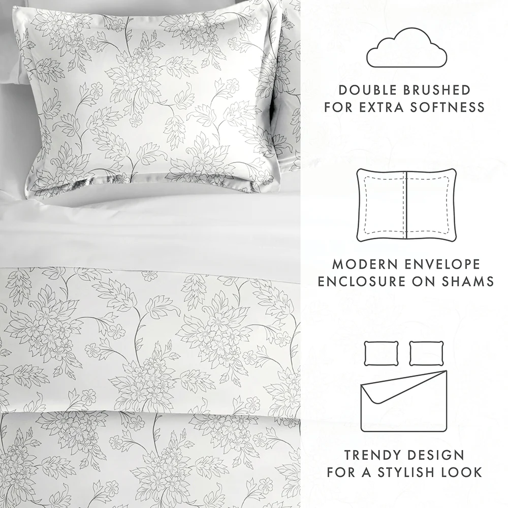 Vines Pattern 3-Piece Duvet Cover Set - Image 15
