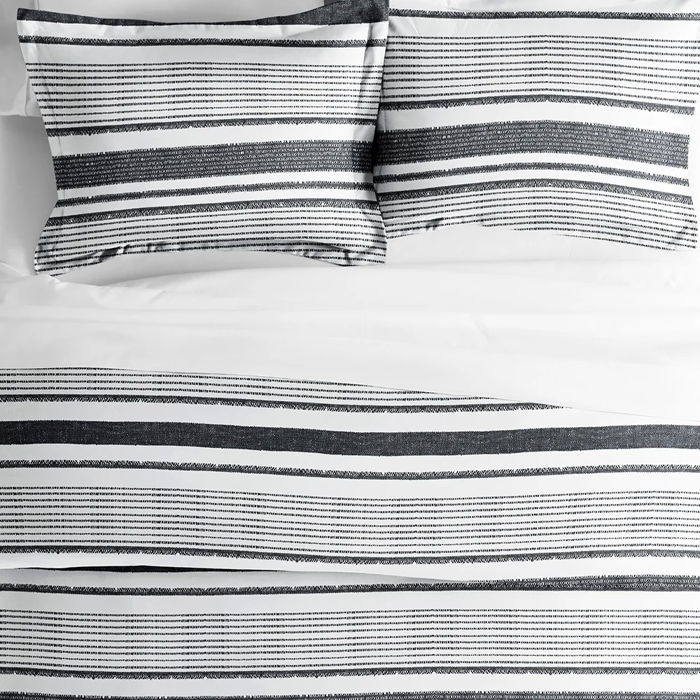 Vintage Stripe Pattern 3-Piece Duvet Cover Set - Image 3