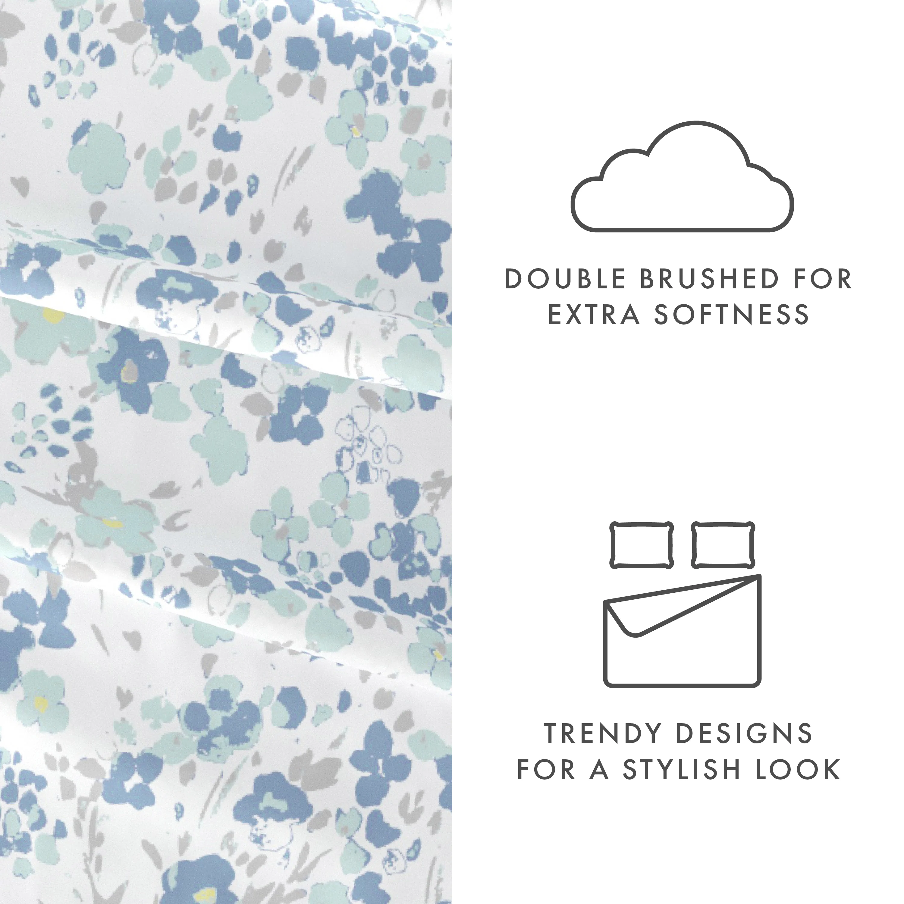Violets Pattern 4-Piece Sheet Set - Image 6