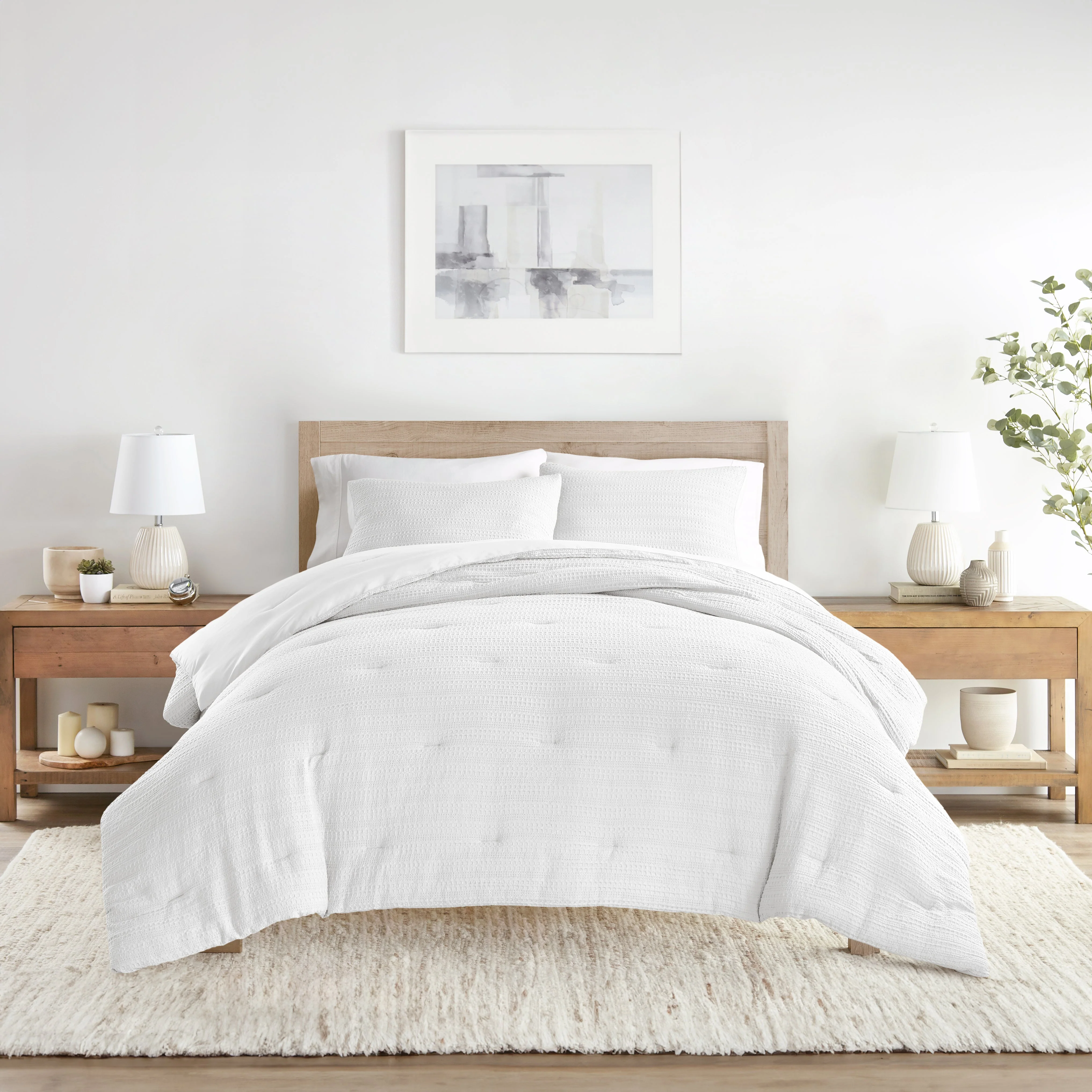 Waffle Textured Down-Alternative Comforter Set - Sale - Image 26