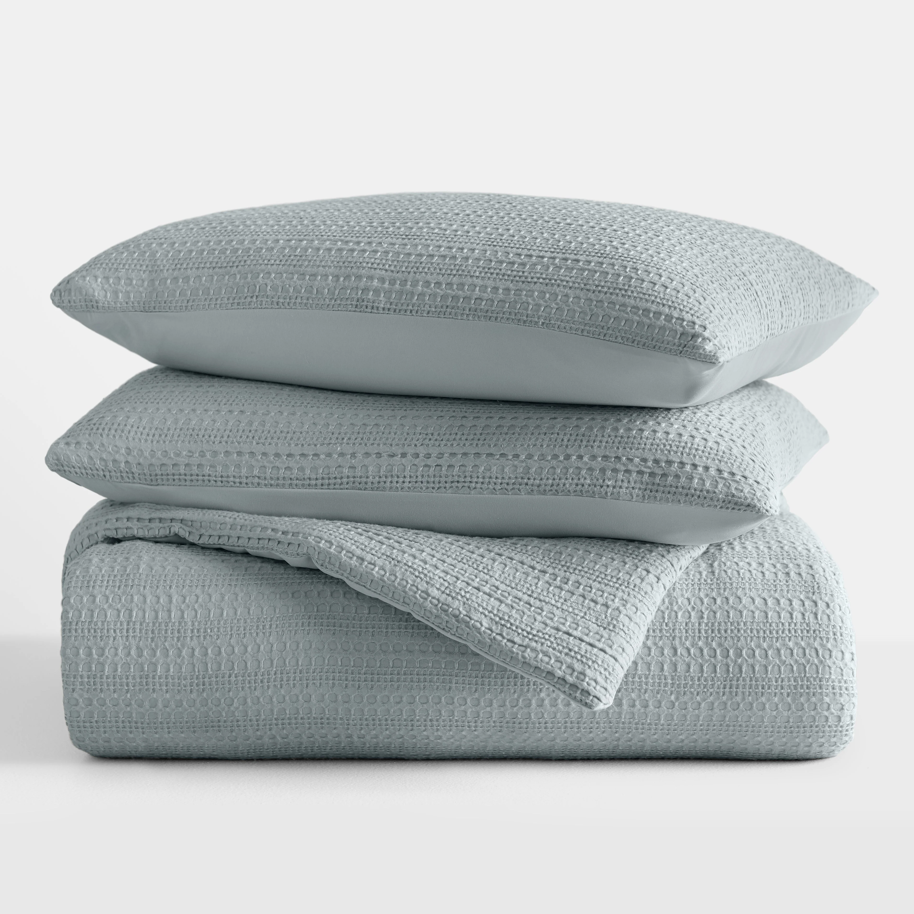 Waffle Textured Down-Alternative Comforter Set - Sale - Image 37