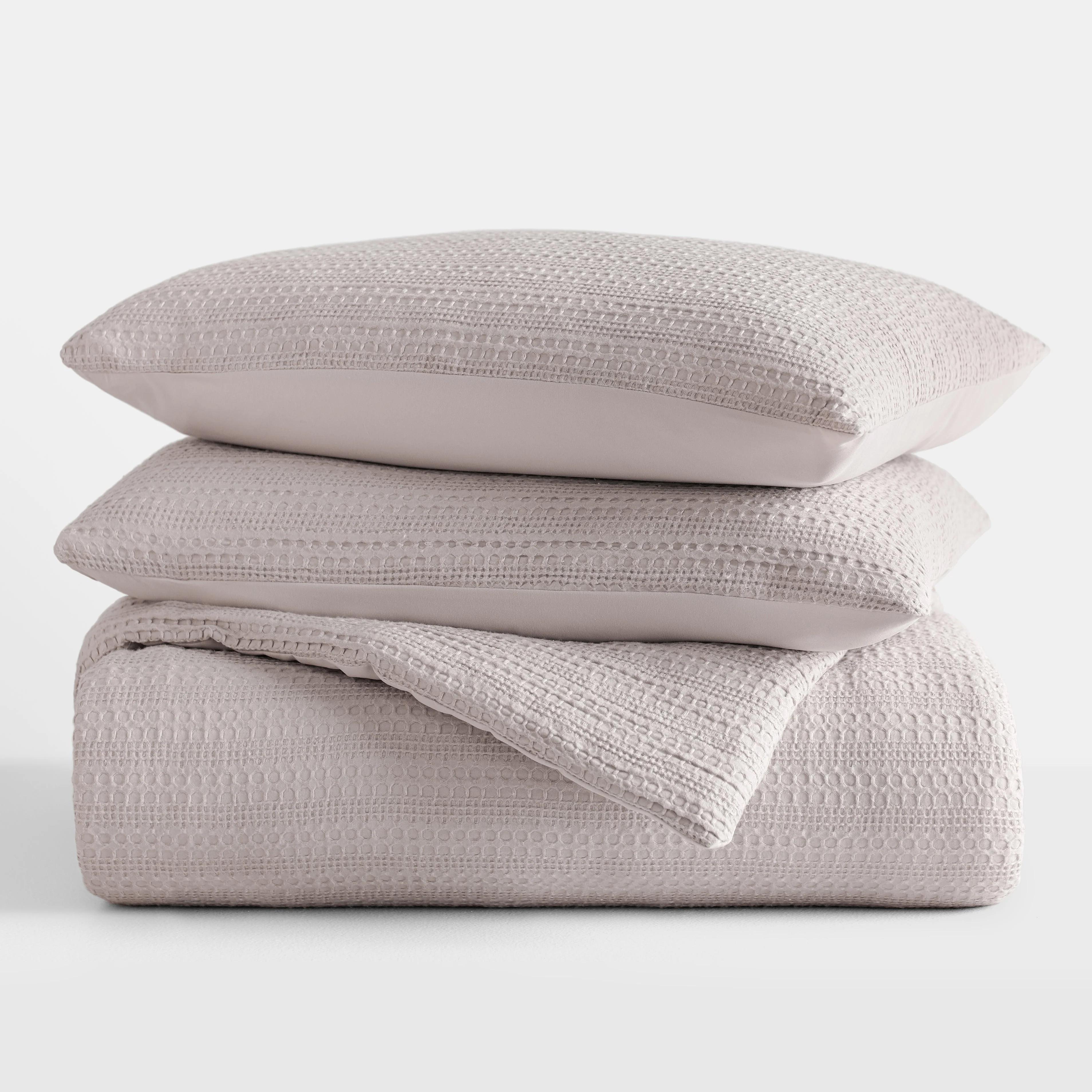 Waffle Textured Down-Alternative Comforter Set - Sale - Image 38