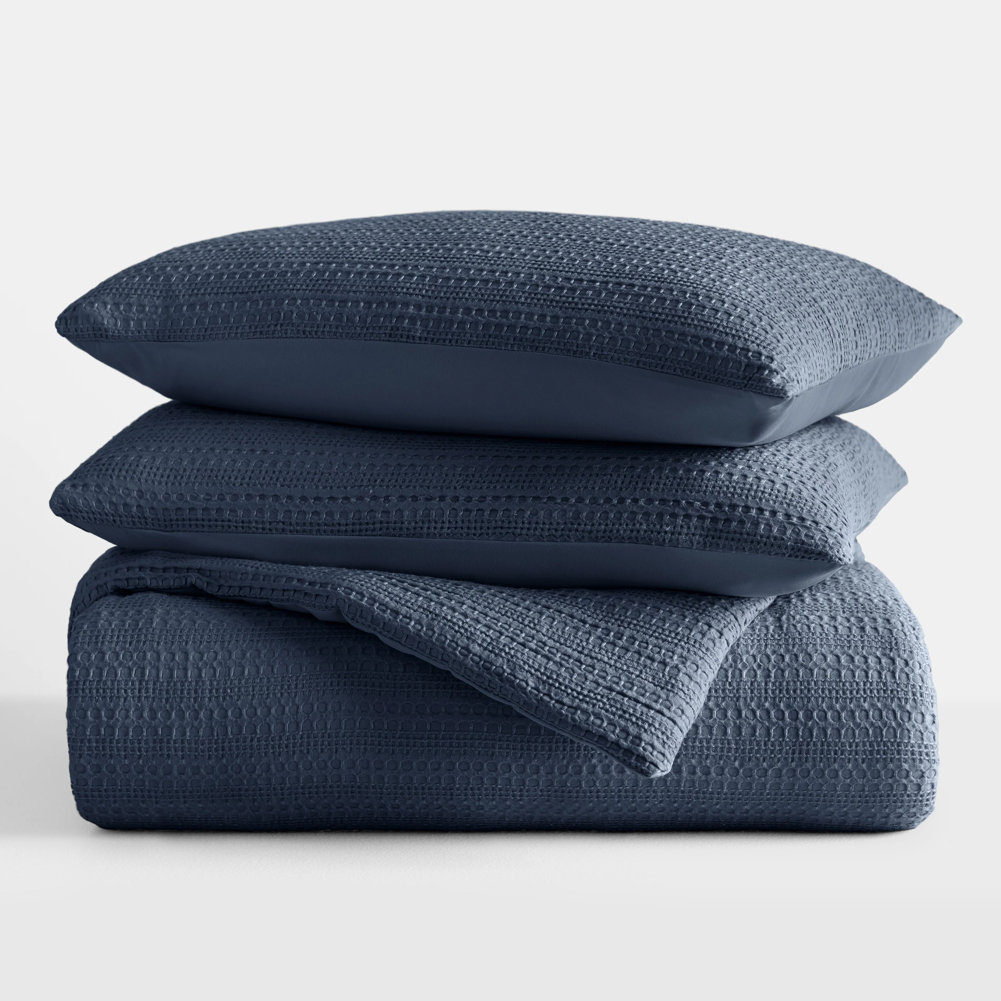 Waffle Textured Down-Alternative Comforter Set - Sale - Image 42