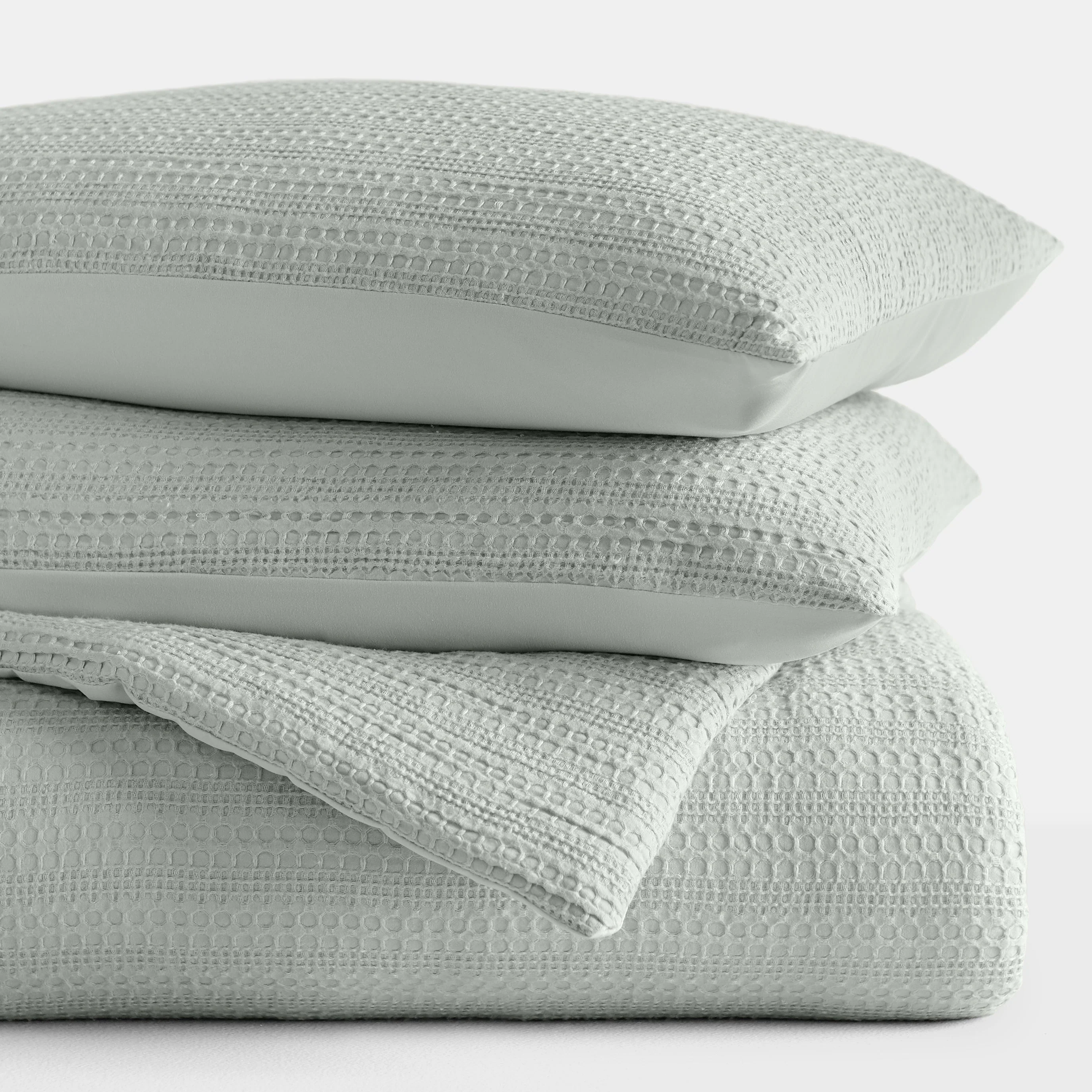Waffle Textured Down-Alternative Comforter Set - Sale - Image 43