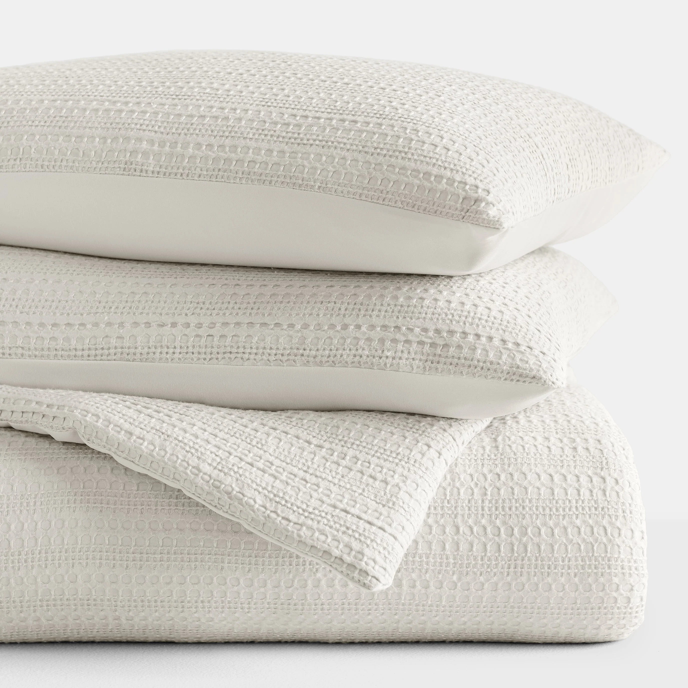 Waffle Textured Down-Alternative Comforter Set - Sale - Image 46