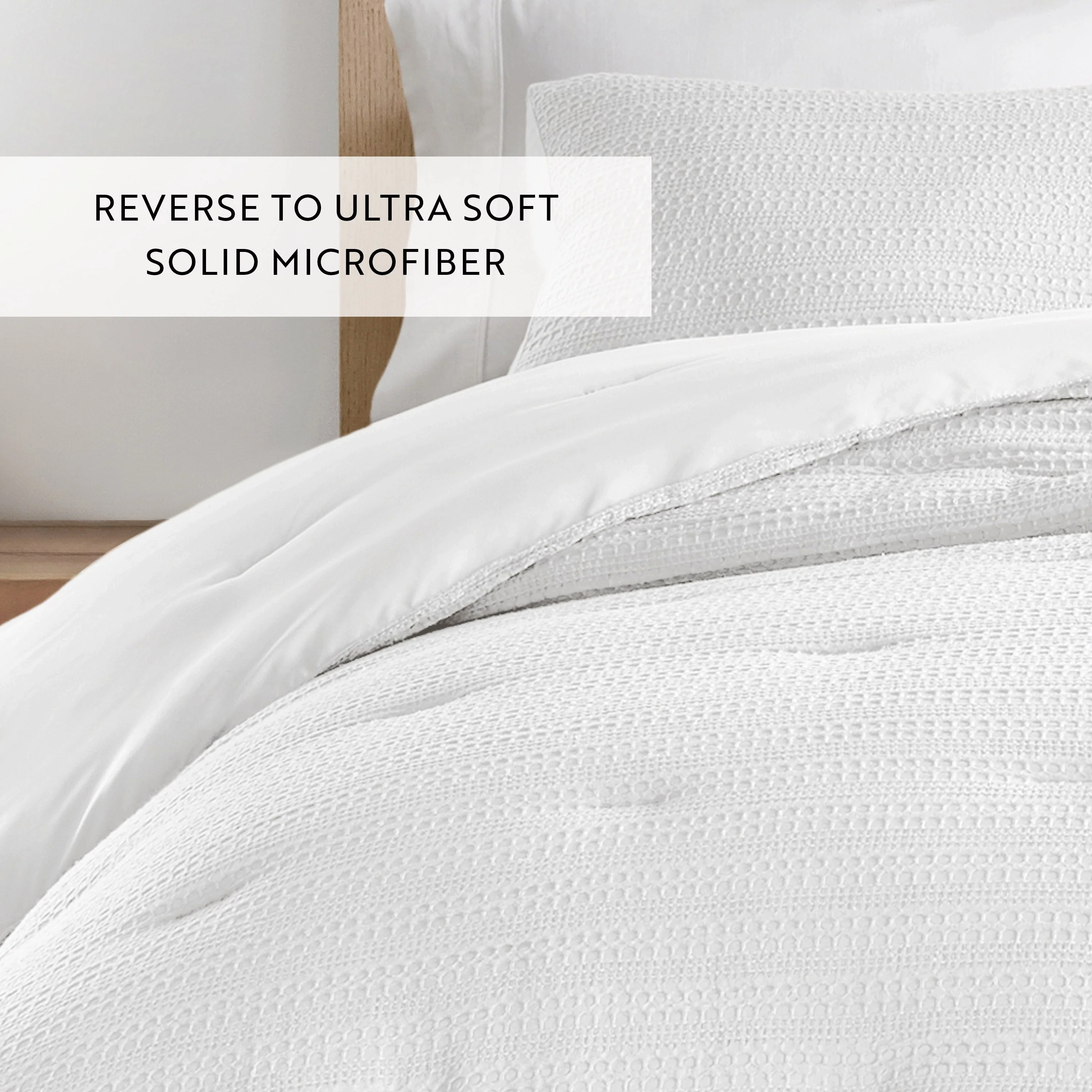 Waffle Textured Down-Alternative Comforter Set - Sale - Image 68