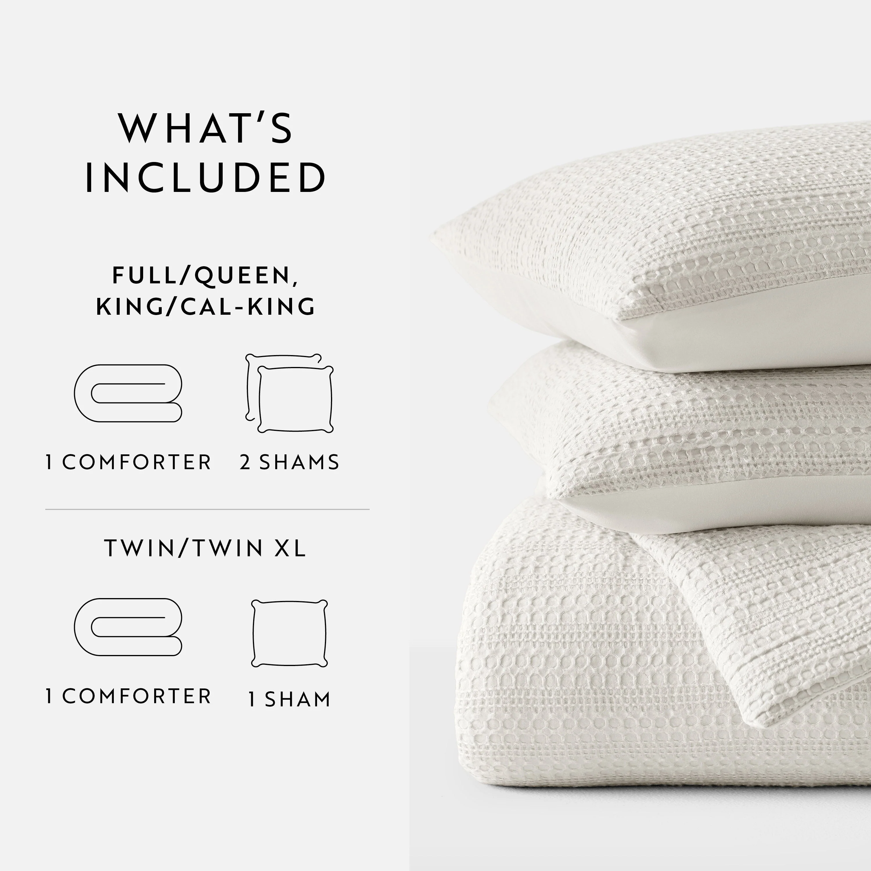 Waffle Textured Down-Alternative Comforter Set - Sale - Image 82