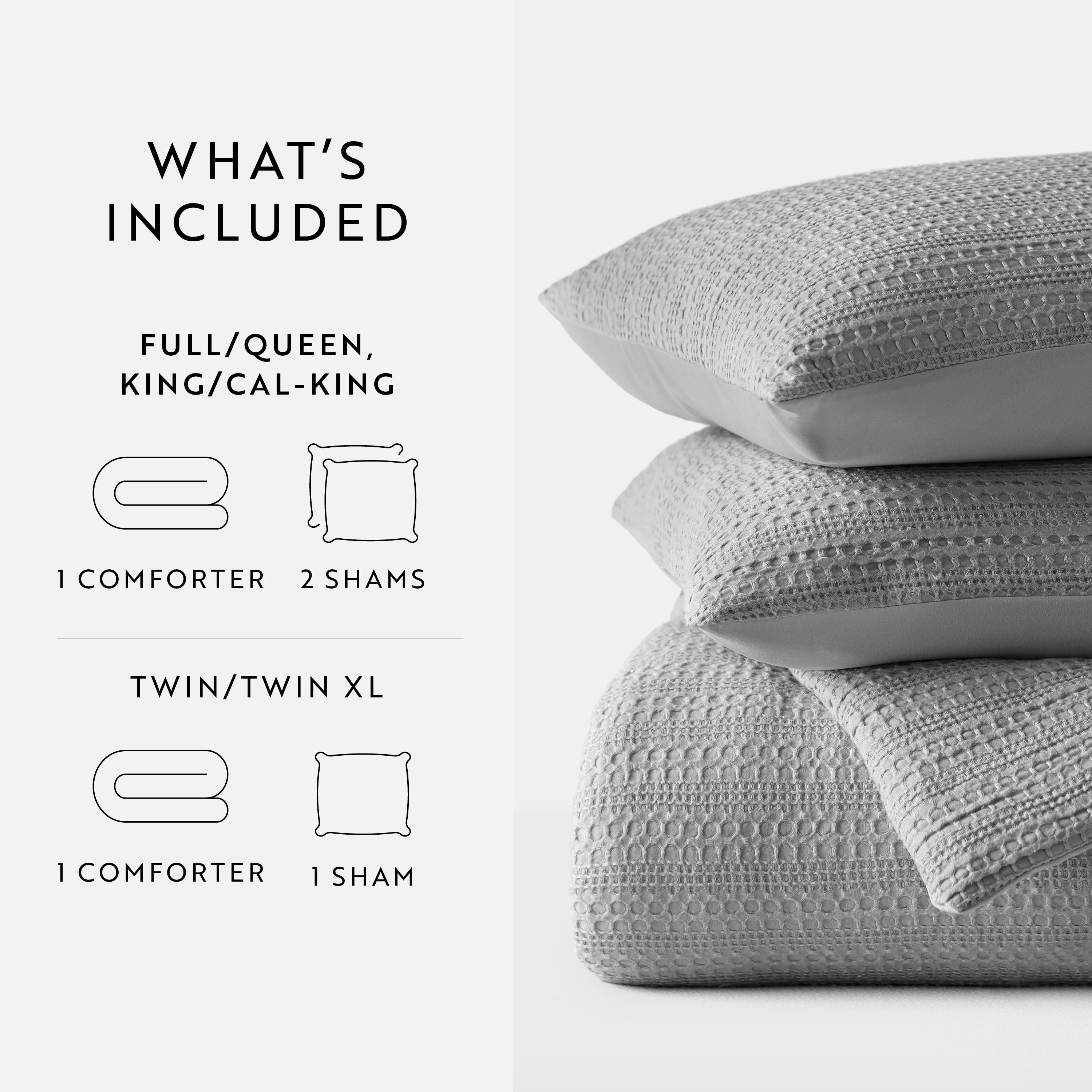 Waffle Textured Down-Alternative Comforter Set - Sale - Image 83