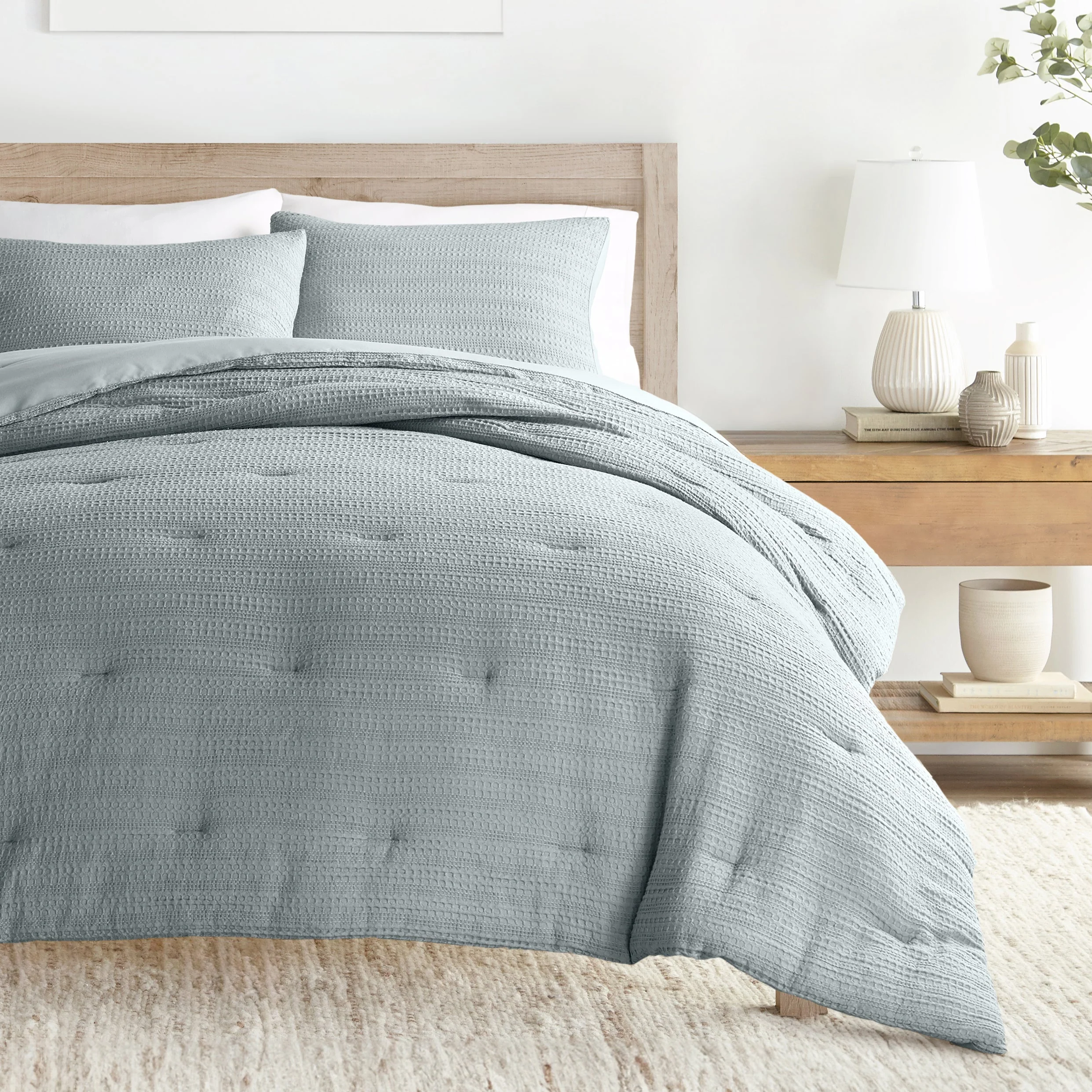 Waffle Textured Down-Alternative Comforter Set - Sale - Image 9