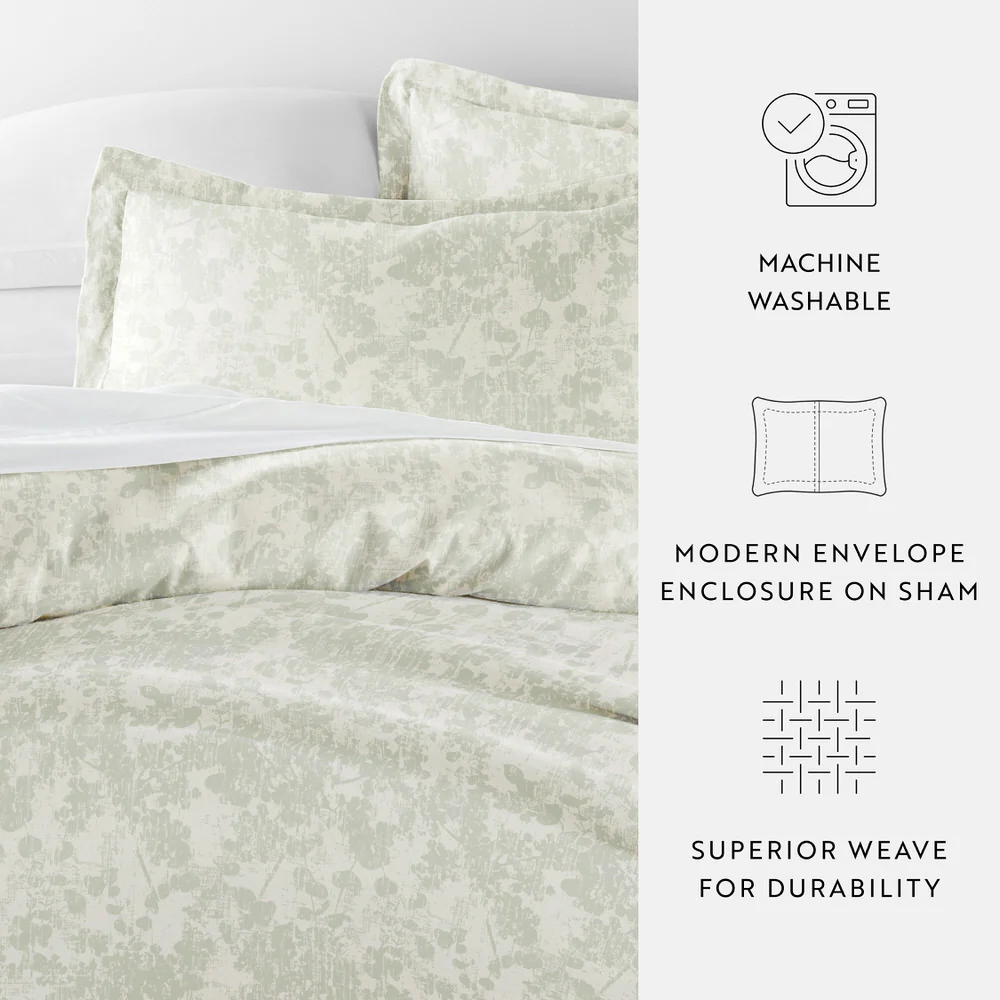 Weathered Floral Pattern 3-Piece Duvet Cover Set - Image 16