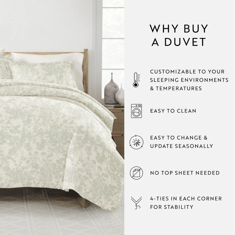 Weathered Floral Pattern 3-Piece Duvet Cover Set - Image 19