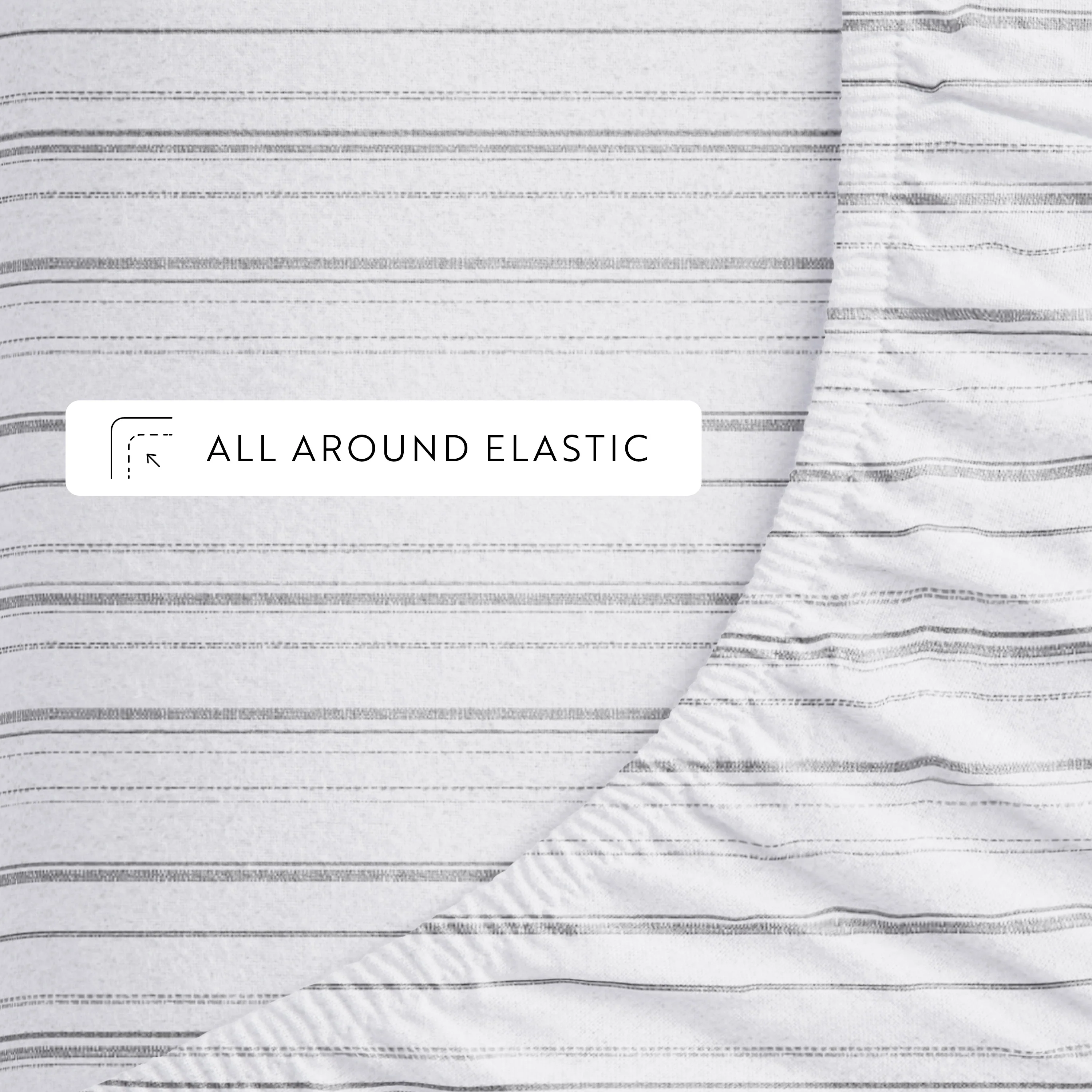 Weathered Stripe 4-Piece Flannel Sheet Set - Image 8