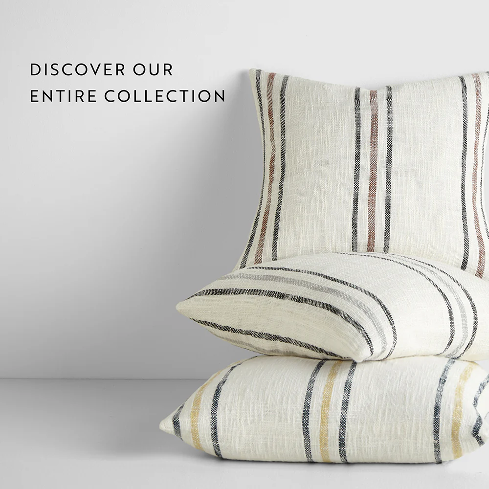 Yarn-Dyed Framed Stripe Throw Pillow - Image 32
