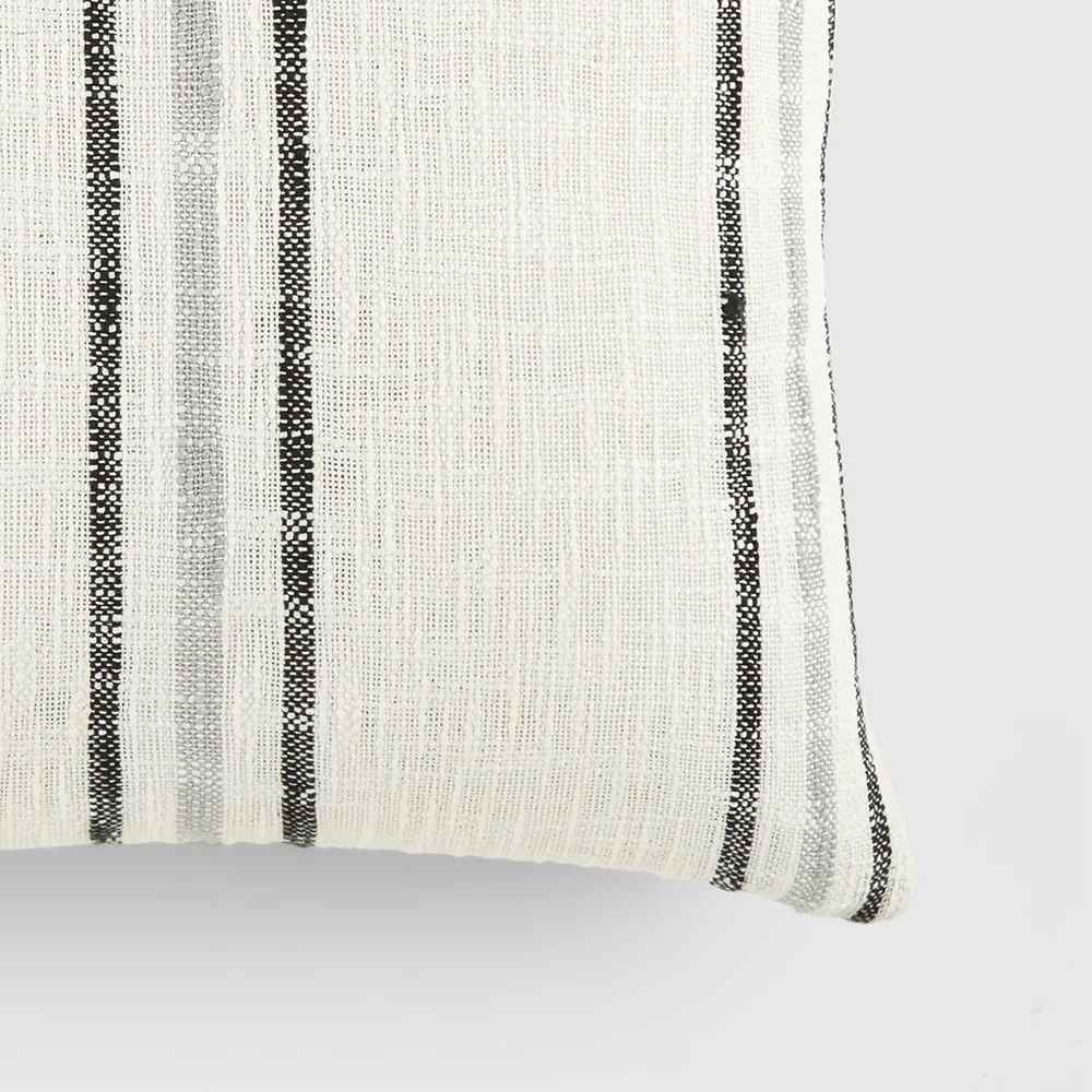 Yarn-Dyed Framed Stripe Throw Pillow - Image 4