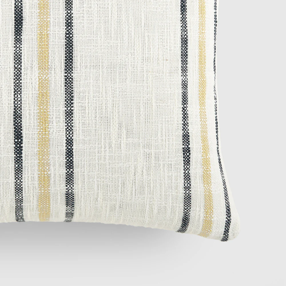 Yarn-Dyed Framed Stripe Throw Pillow - Image 5