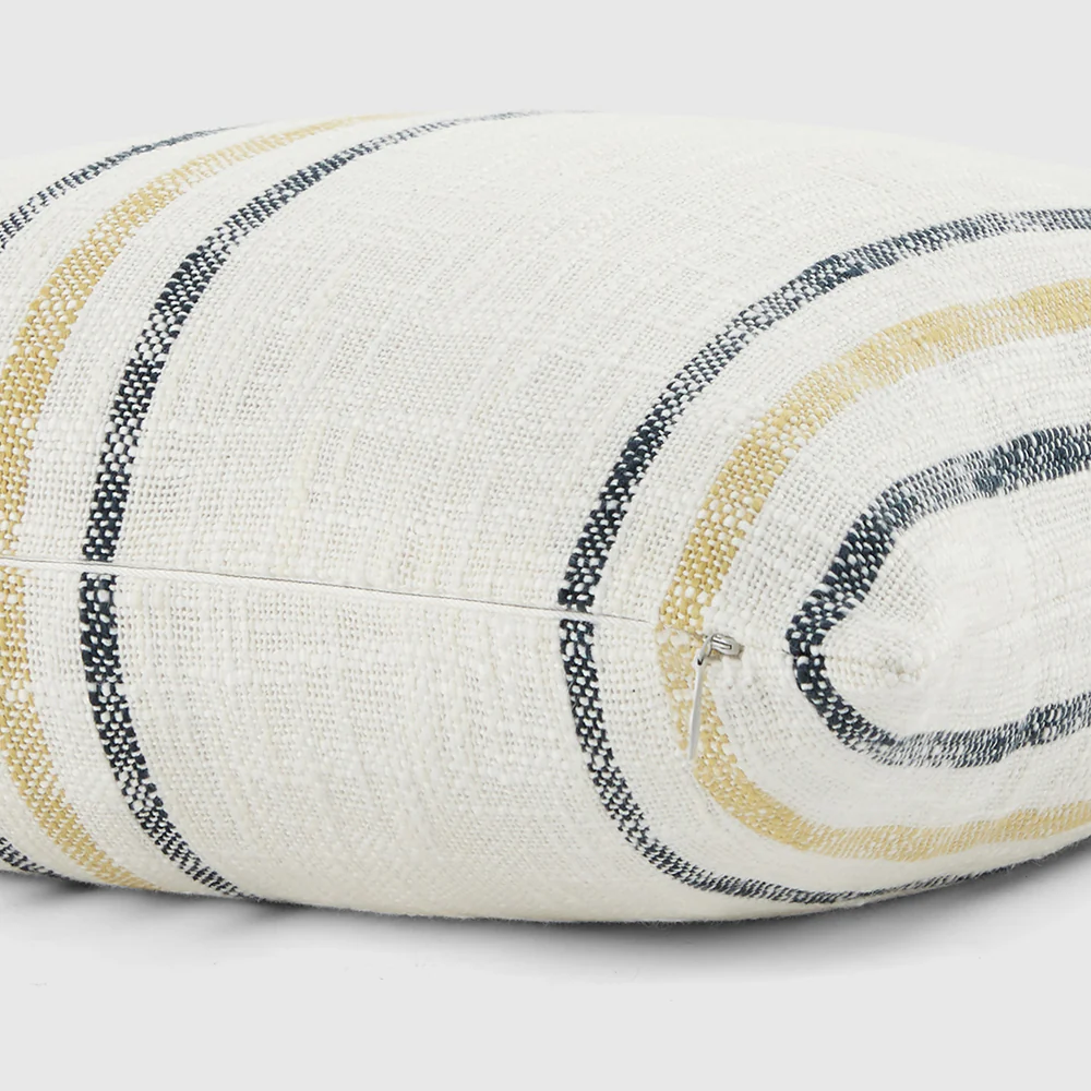 Yarn-Dyed Framed Stripe Throw Pillow - Image 8