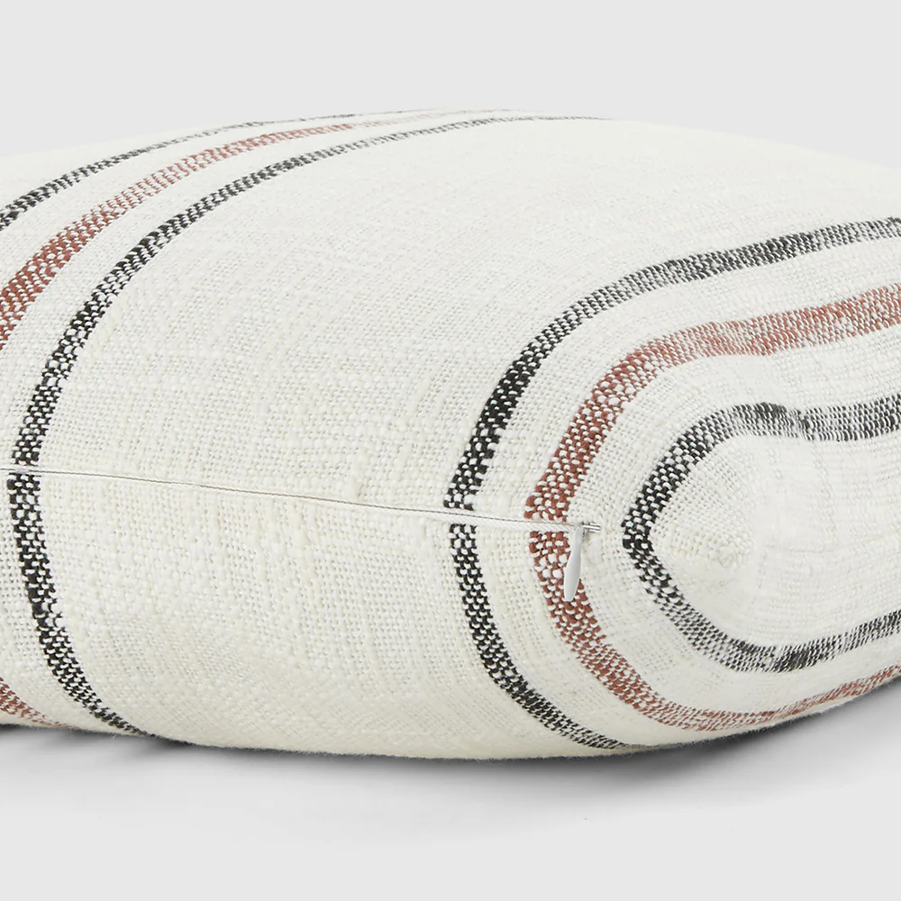 Yarn-Dyed Framed Stripe Throw Pillow - Image 9